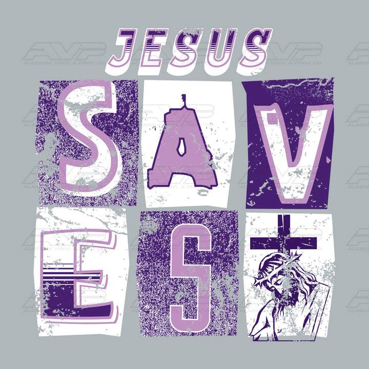 Jesus Saves Purple Alabama Vinyl