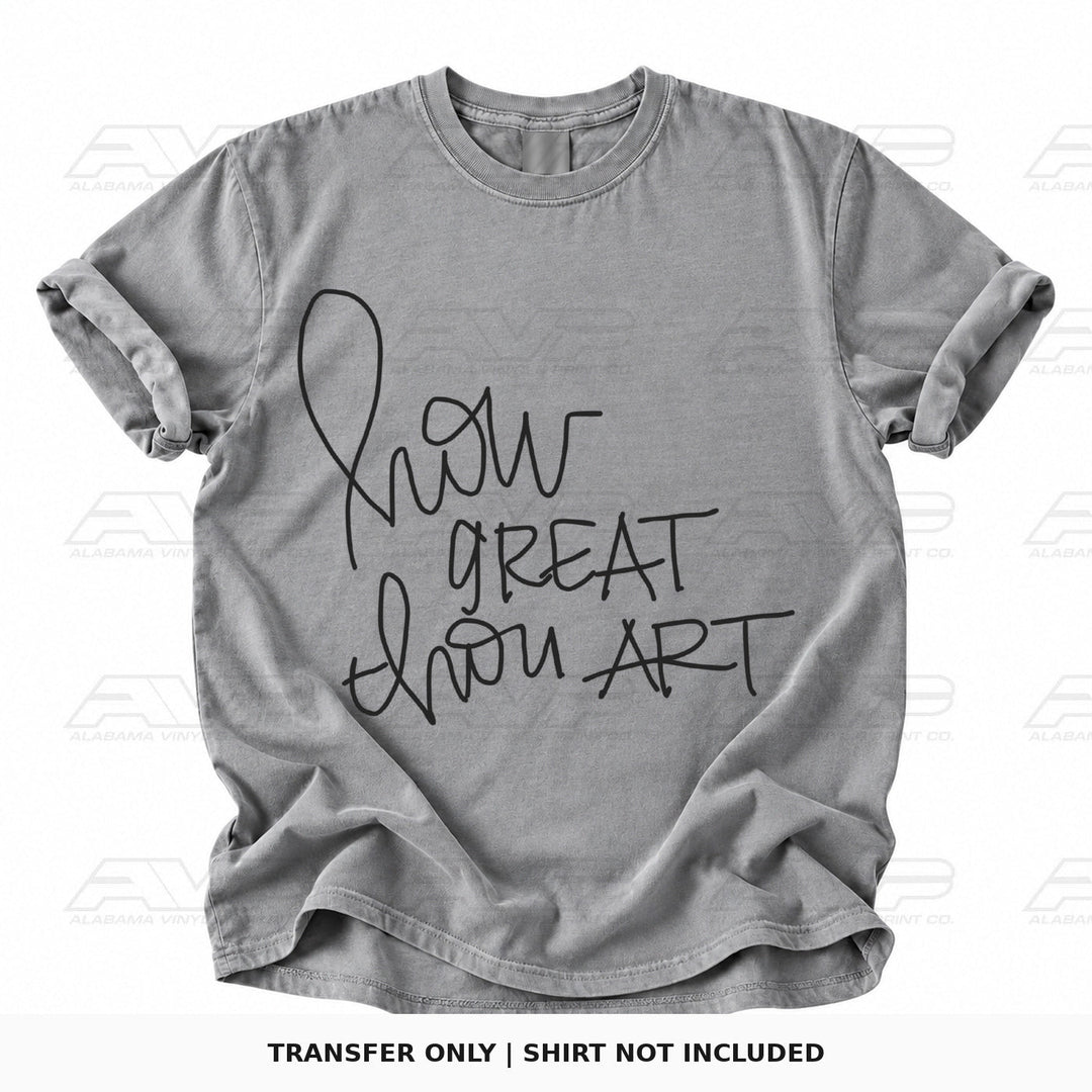 How Great Thou Art Black Lettering Alabama Vinyl