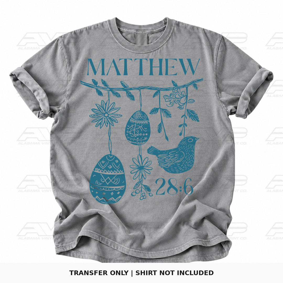 Matthew 28:6 Easter Eggs Alabama Vinyl