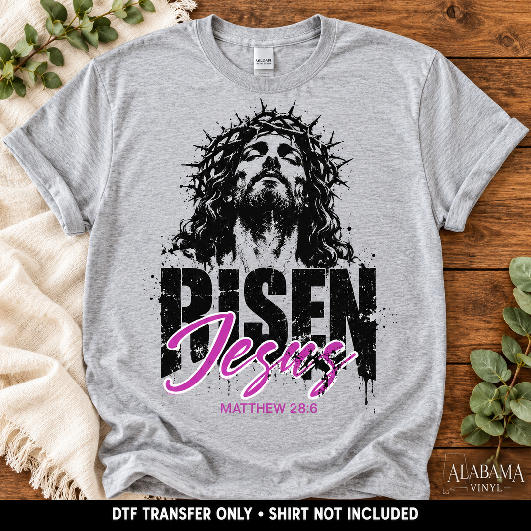 Jesus Risen Portrait Pink Alabama Vinyl