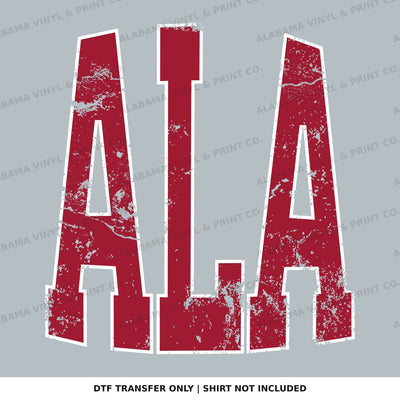 Alabama ALA Distressed Varsity Letters Alabama Vinyl