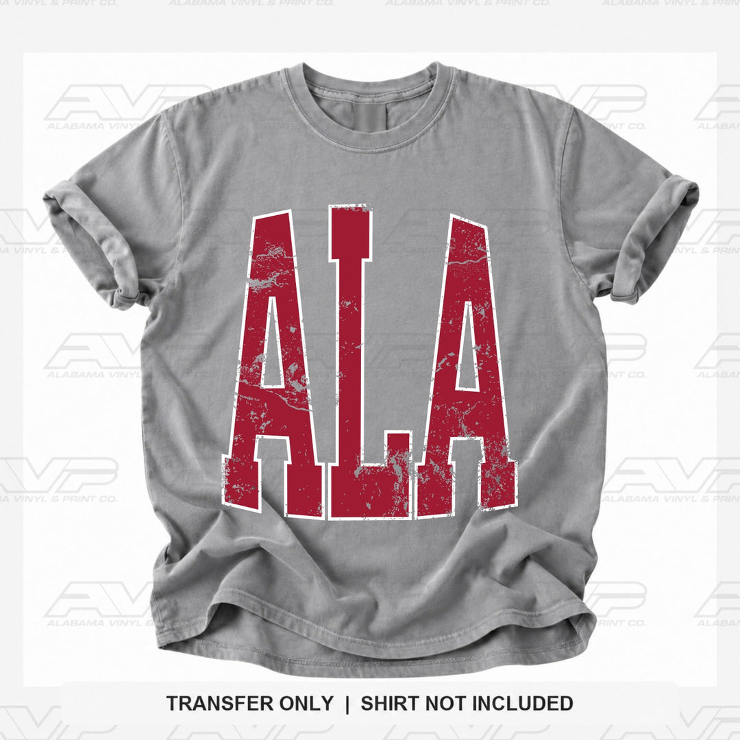 Alabama ALA Distressed Varsity Letters Alabama Vinyl