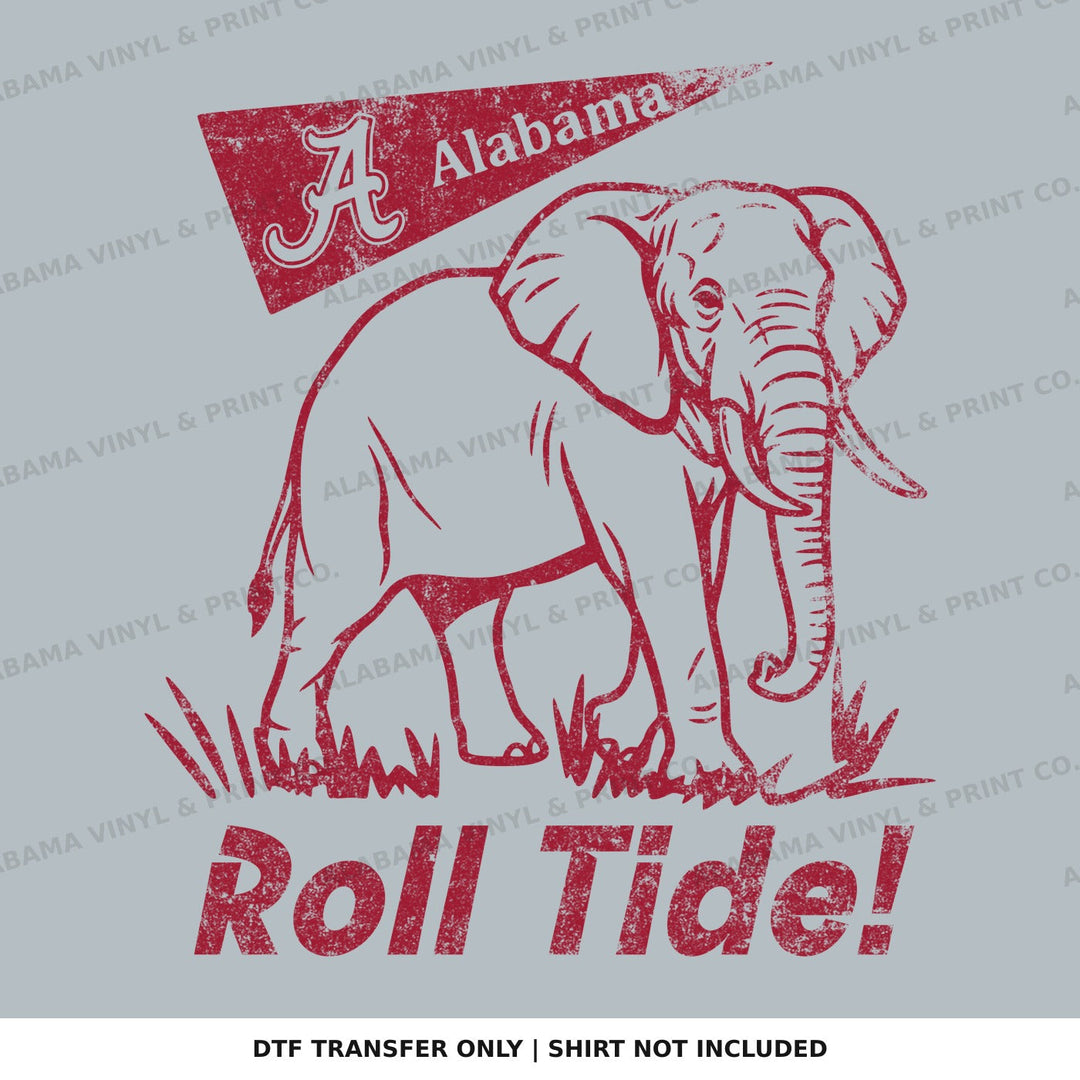 Alabama Roll Tide Elephant Pennant Alabama Vinyl