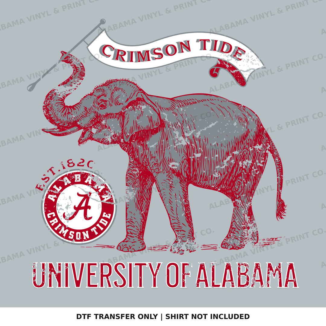 Alabama Elephant with Flag Alabama Vinyl