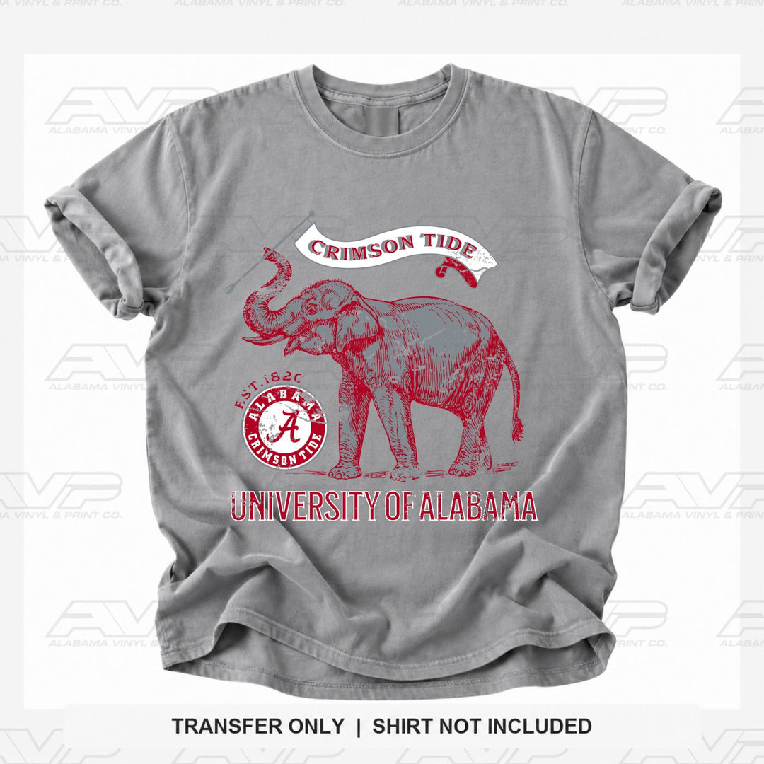 Alabama Elephant with Flag Alabama Vinyl