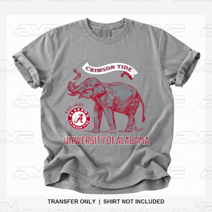Alabama Elephant with Flag Alabama Vinyl