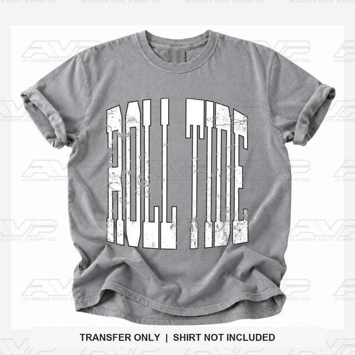 Roll Tide White/Black Alabama Vinyl