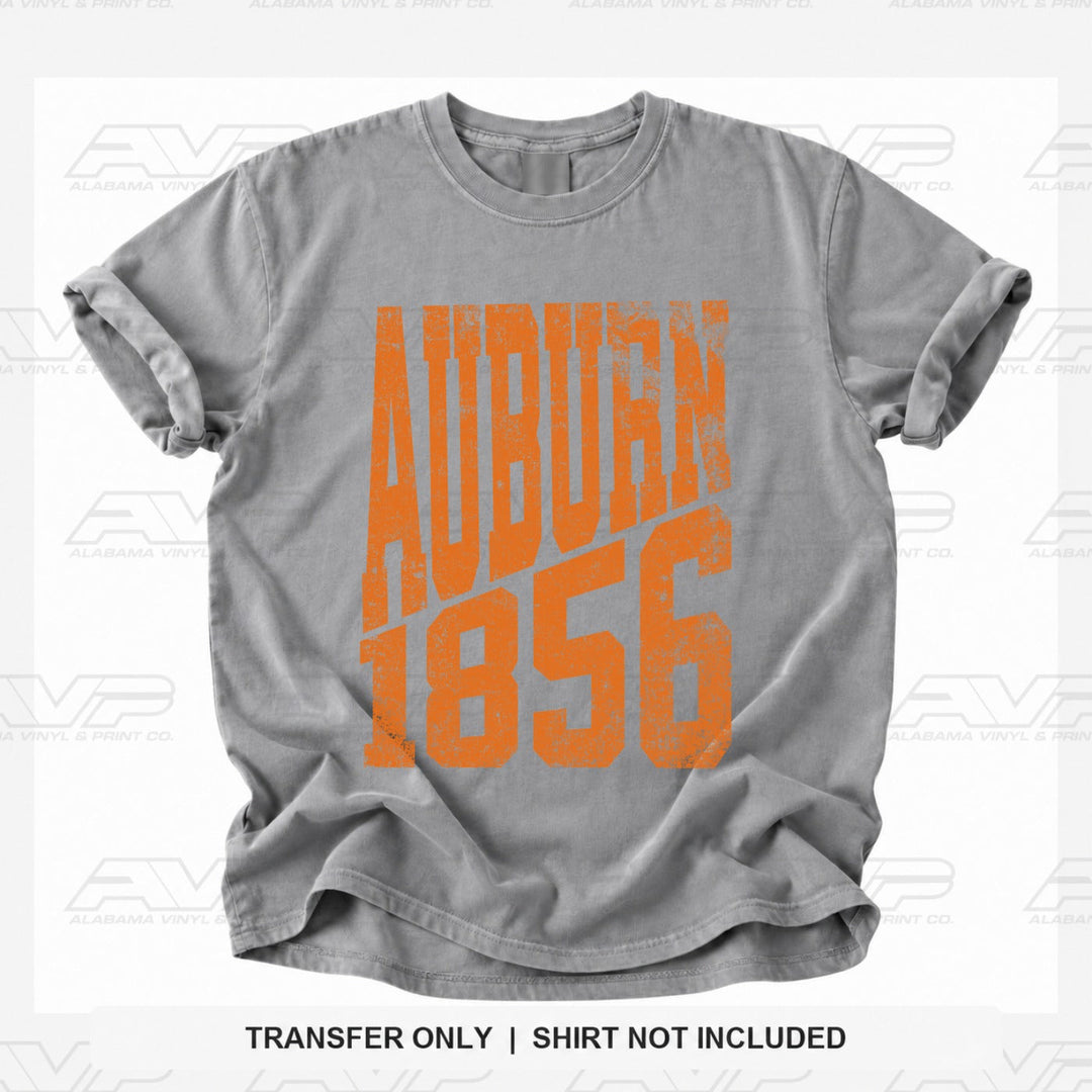 Auburn 1856 EST. STACKED Alabama Vinyl
