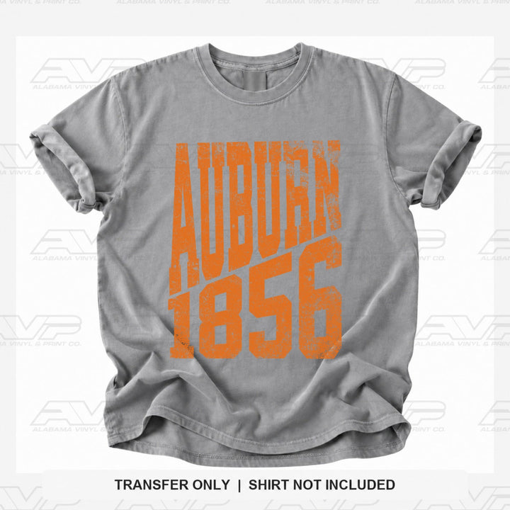 Auburn 1856 EST. STACKED Alabama Vinyl