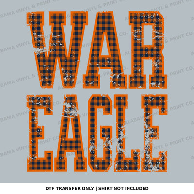 Auburn War Eagle Gingham U Alabama Vinyl