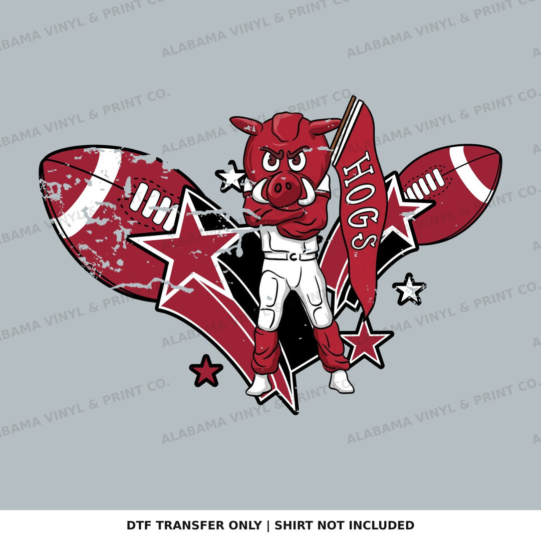 Arkansas AR Hog FB Mascot Alabama Vinyl