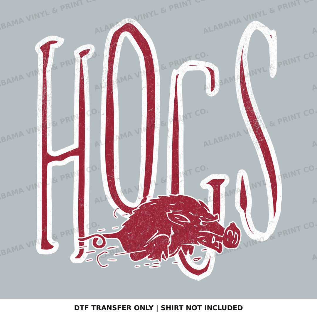 Arkansas AR Skinny HOGS Alabama Vinyl