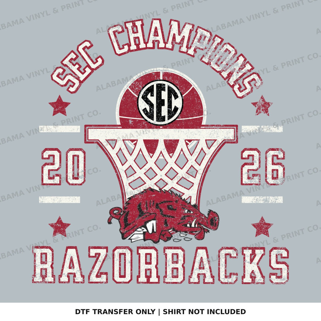 Arkansas 2026 SEC BB Champs 2 Alabama Vinyl