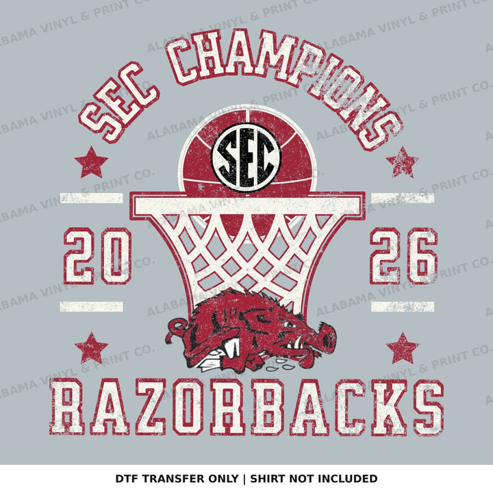 Arkansas 2026 SEC BB Champs 2 Alabama Vinyl