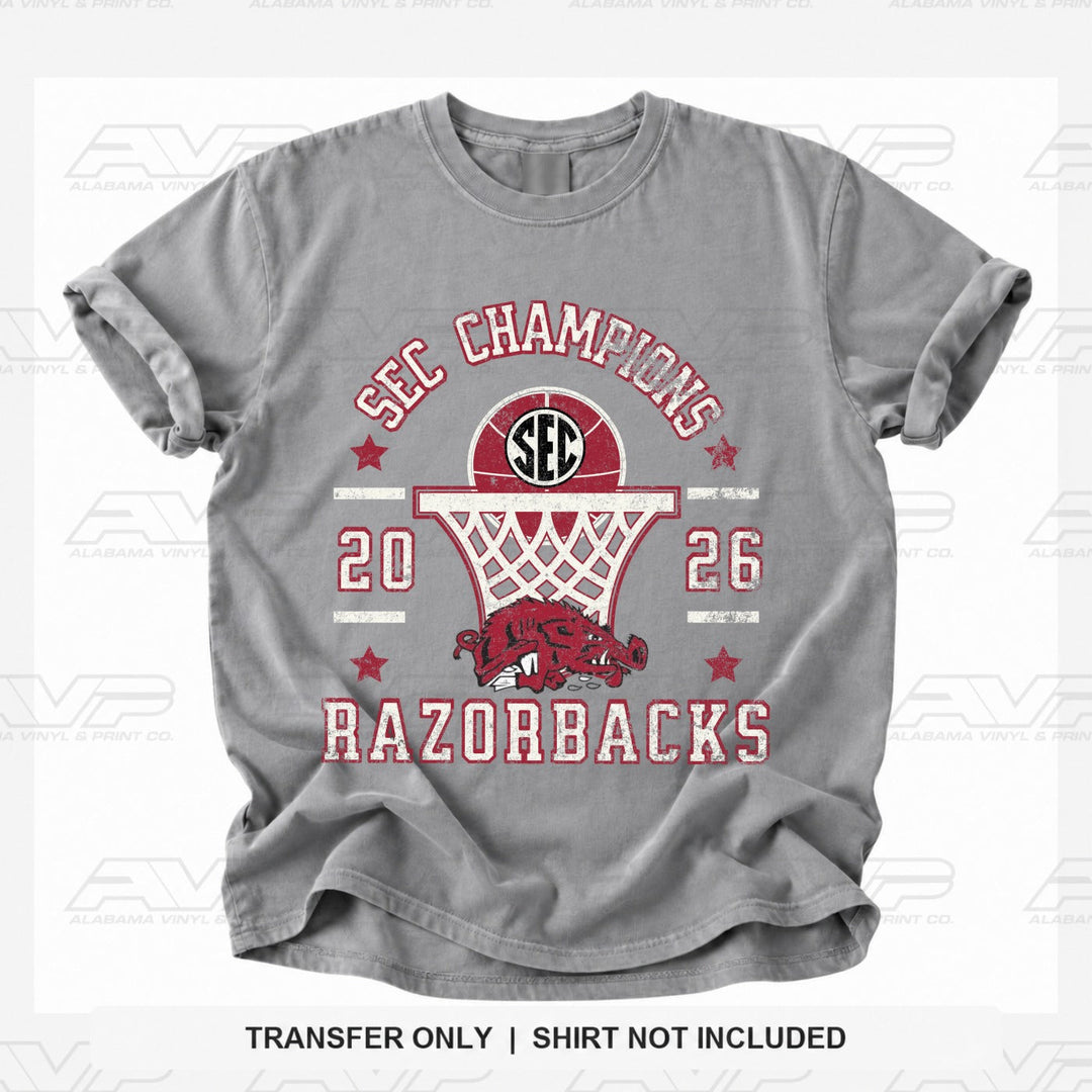 Arkansas 2026 SEC BB Champs 2 Alabama Vinyl