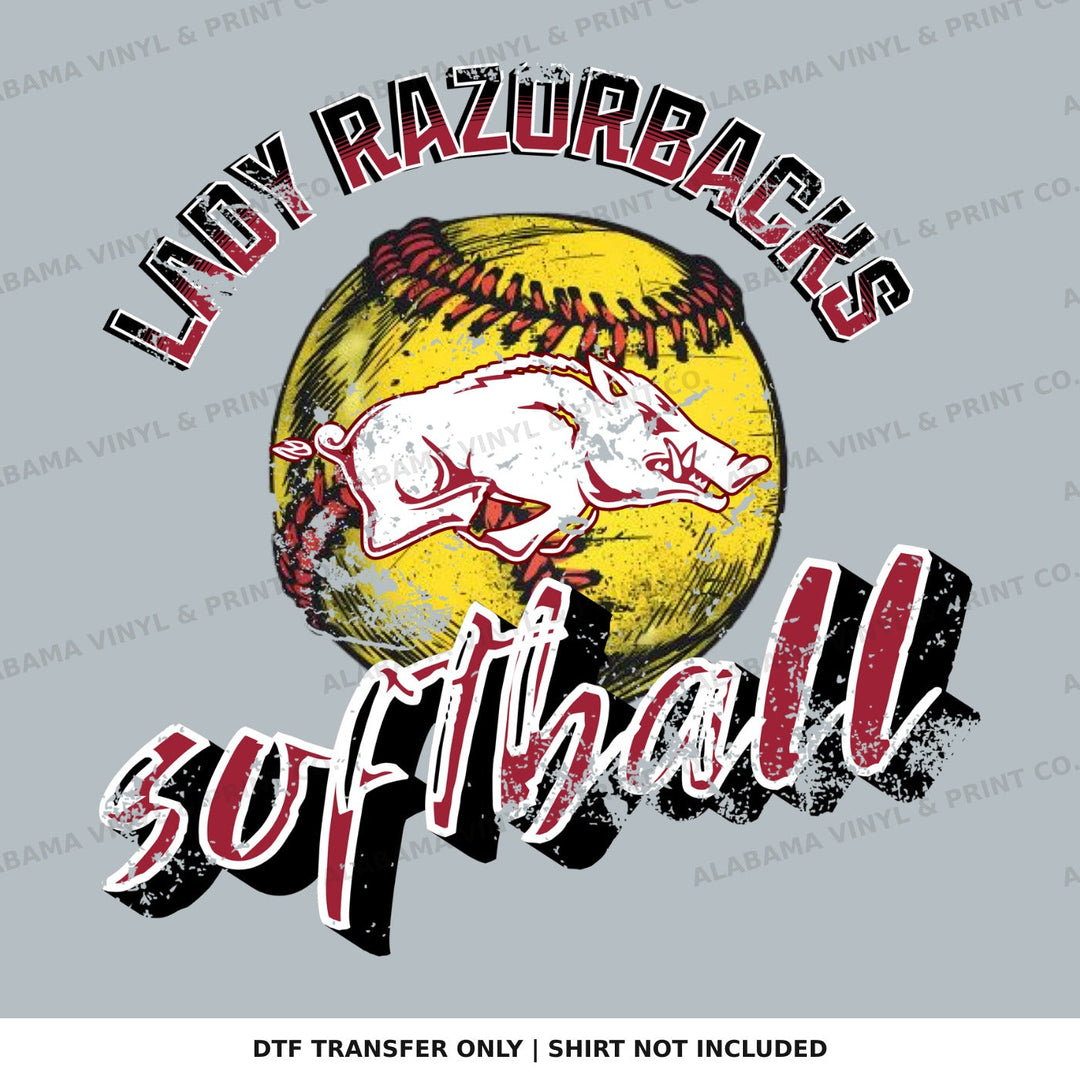 Arkansas Lady Razorback Softball Alabama Vinyl