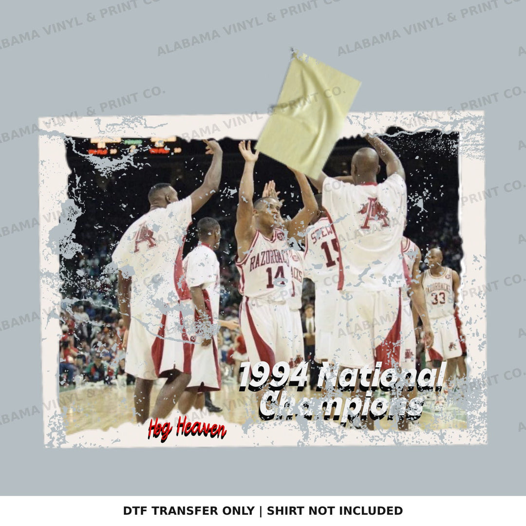 Arkansas Razbacks 1994 Champions Alabama Vinyl