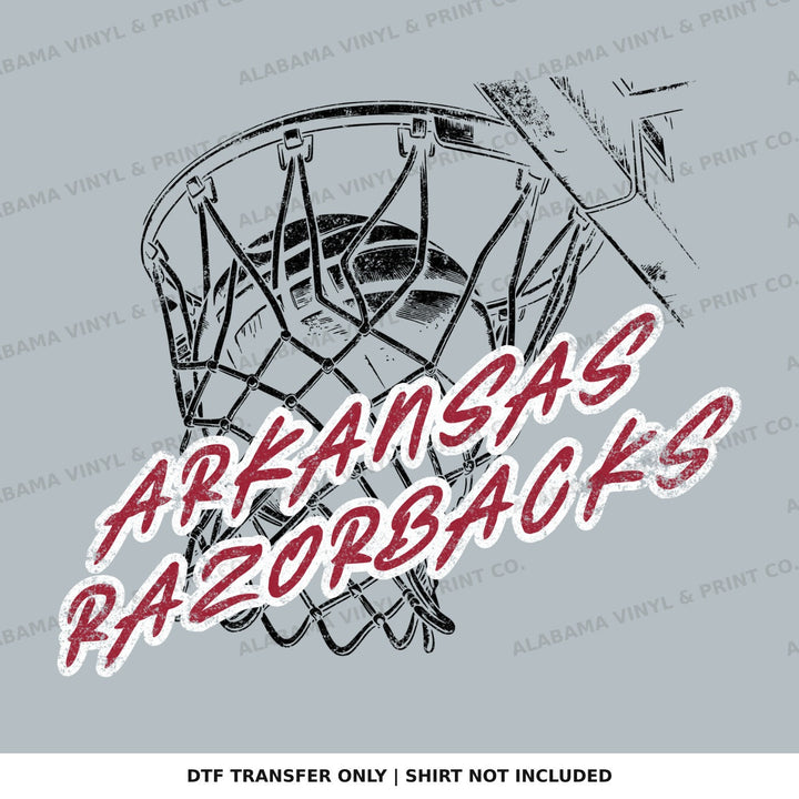 Arkansas Razorbacks Ball in Net Alabama Vinyl