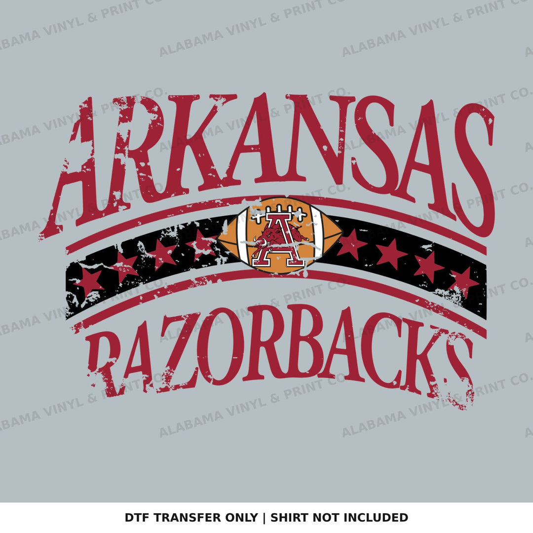 Arkansas Razorbacks Distressed FB Alabama Vinyl