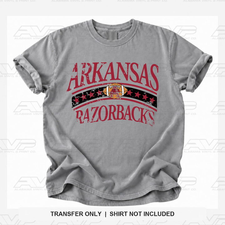 Arkansas Razorbacks Distressed FB Alabama Vinyl