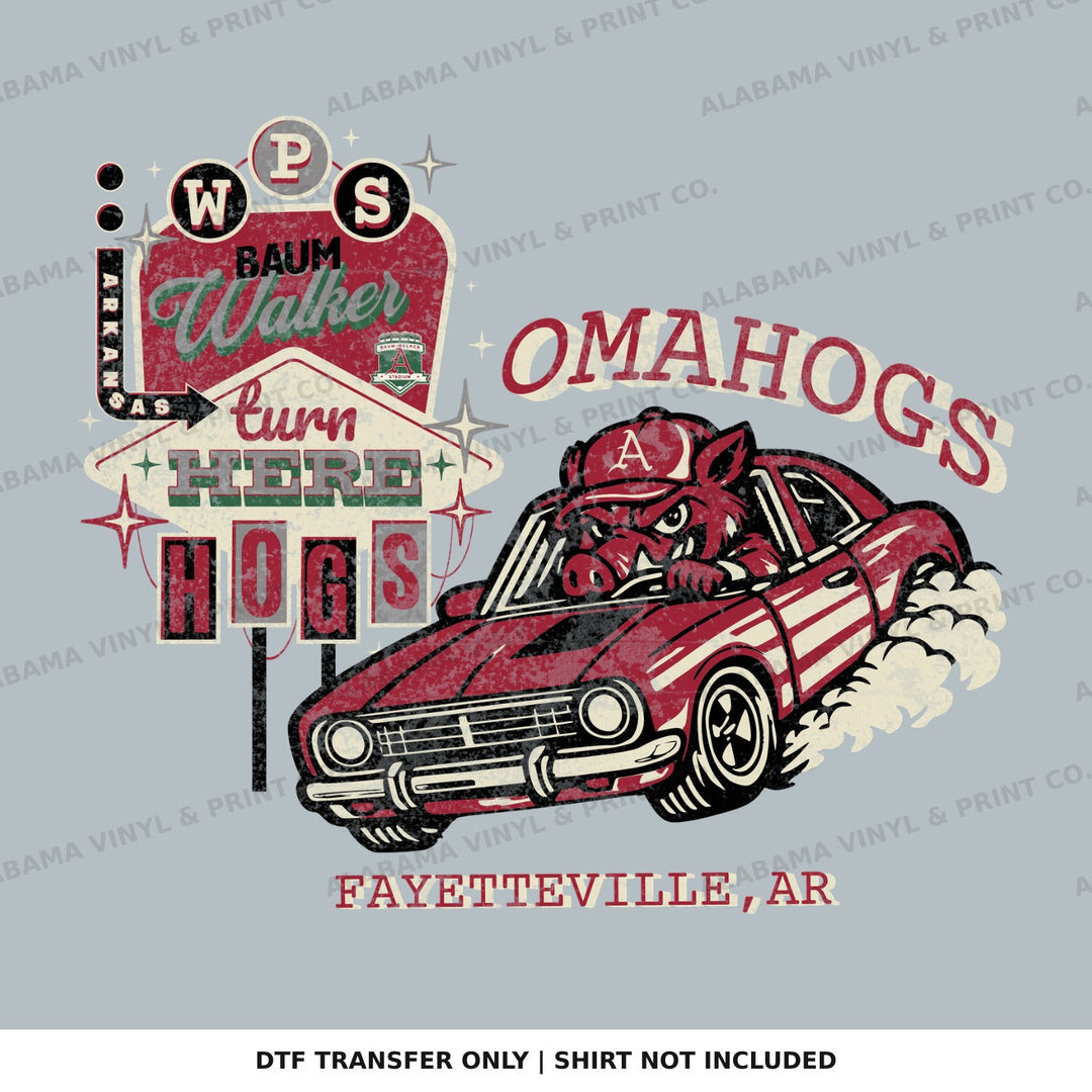 Arkansas Retro Omahogs Alabama Vinyl