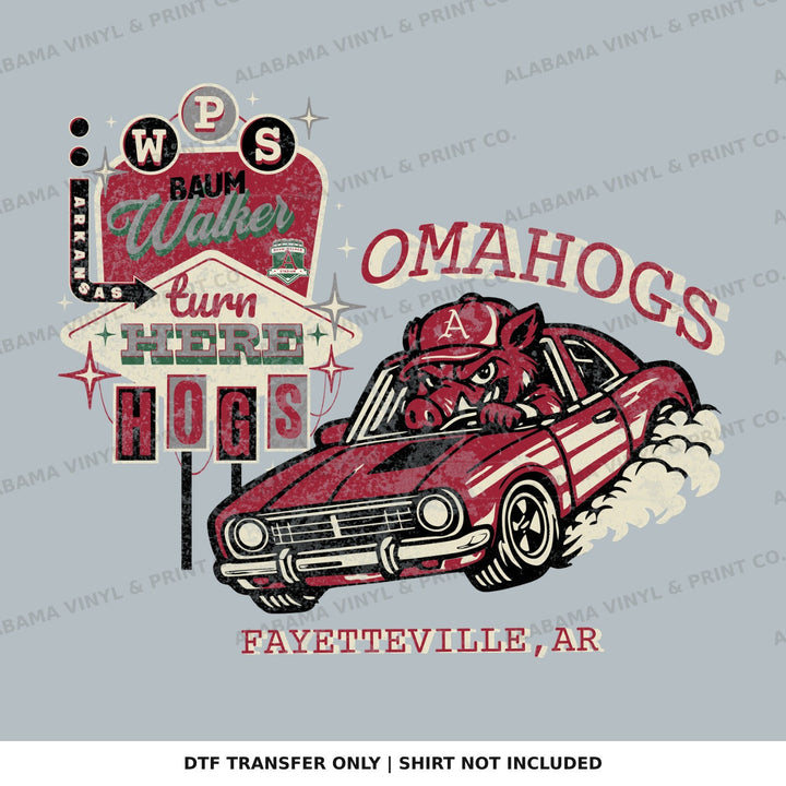 Arkansas Retro Omahogs Alabama Vinyl