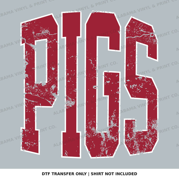 Arkansas Pigs Red/White Alabama Vinyl