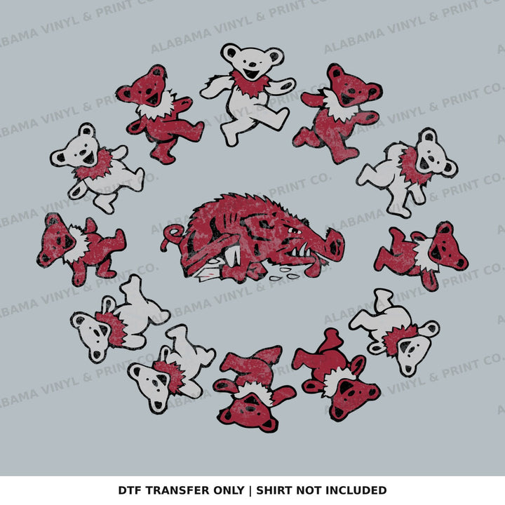 Arkansas bear circle Alabama Vinyl