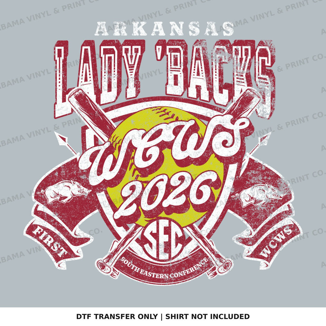 Arkansas Lady Backs WCWS Softball Alabama Vinyl