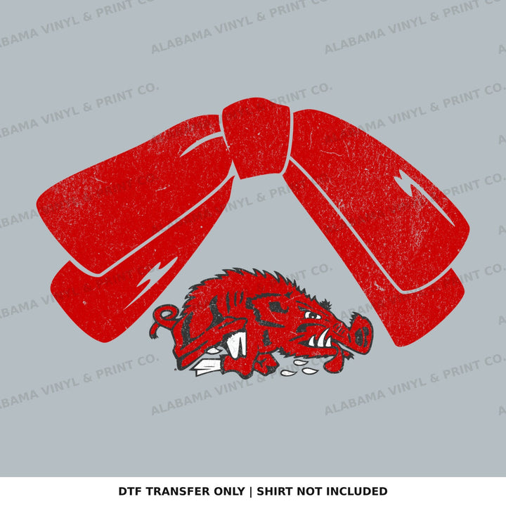 Arkansas Razorbacks Bow Just A Girl Alabama Vinyl