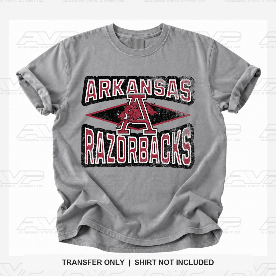 Arkansas Razorbacks Running Hog Diamonds Alabama Vinyl