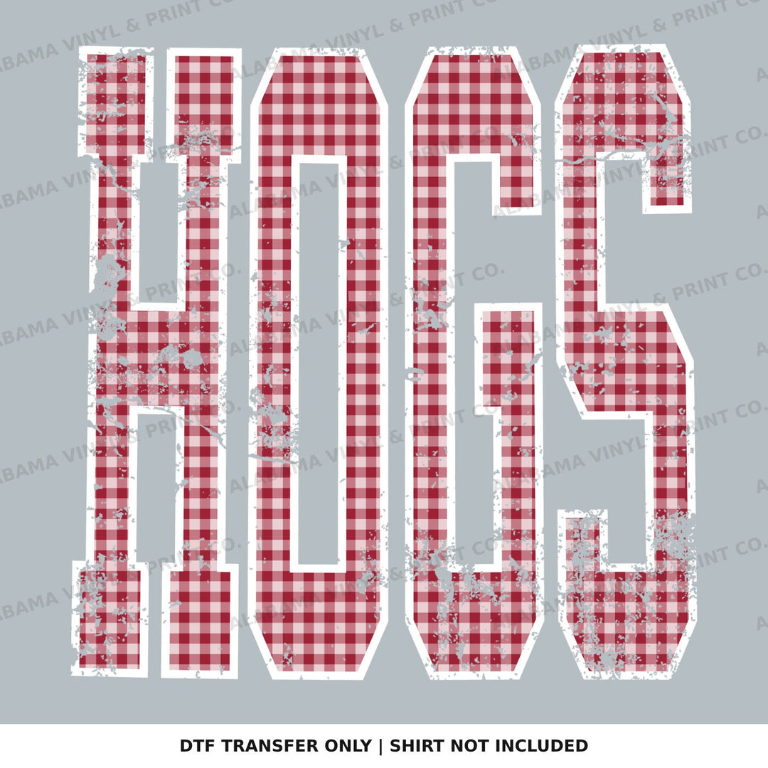 Arkansas Hogs Gingham U Alabama Vinyl