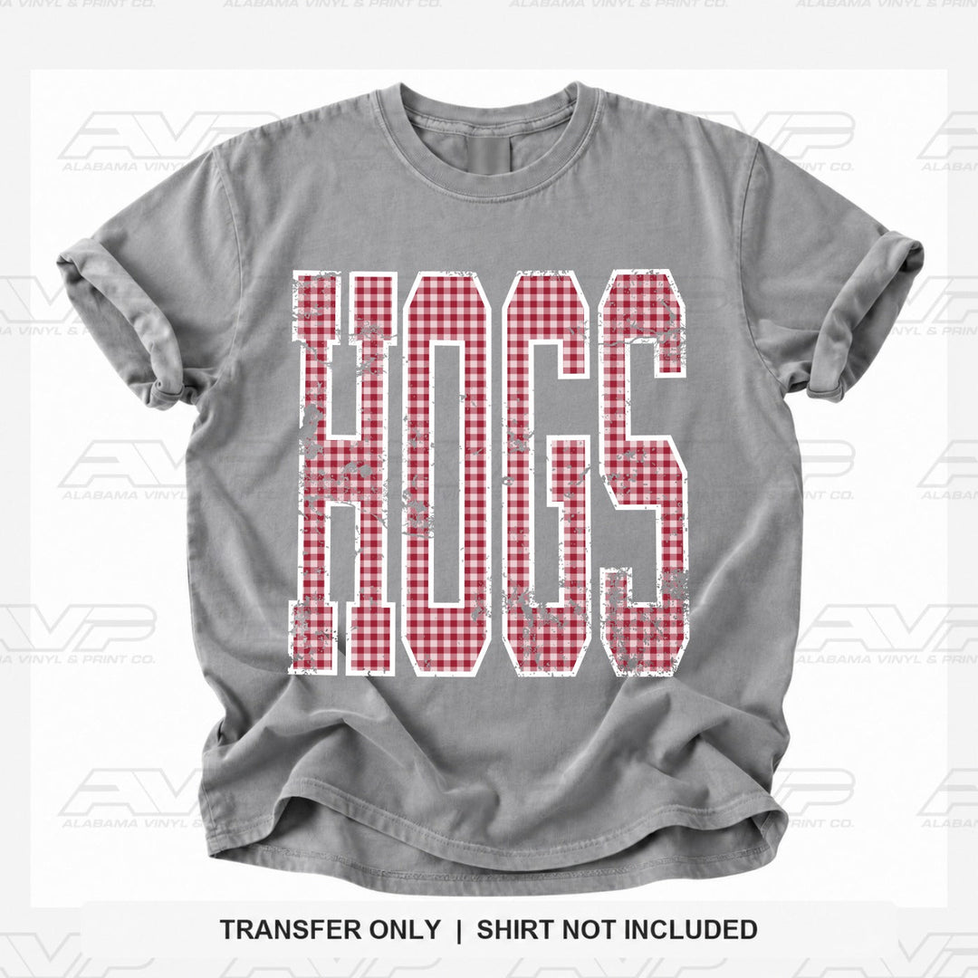 Arkansas Hogs Gingham U Alabama Vinyl