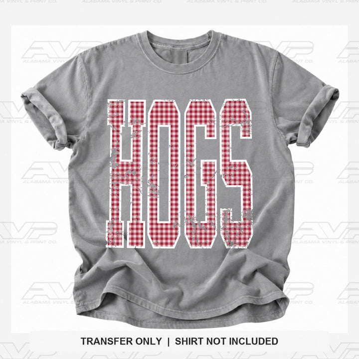 Arkansas Hogs Gingham U Alabama Vinyl