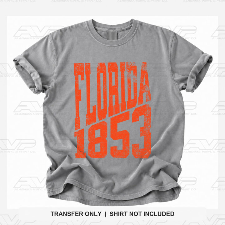 Florida Floirdaa 1853 EST. STACKED Alabama Vinyl