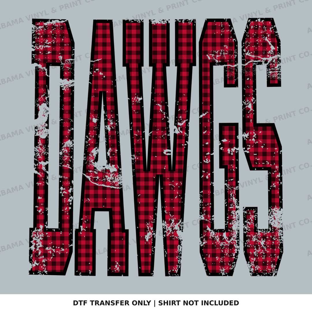 Georgia Dawgs Gingham U Alabama Vinyl