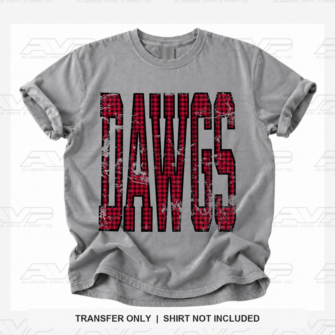 Georgia Dawgs Gingham U Alabama Vinyl
