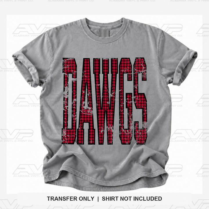 Georgia Dawgs Gingham U Alabama Vinyl