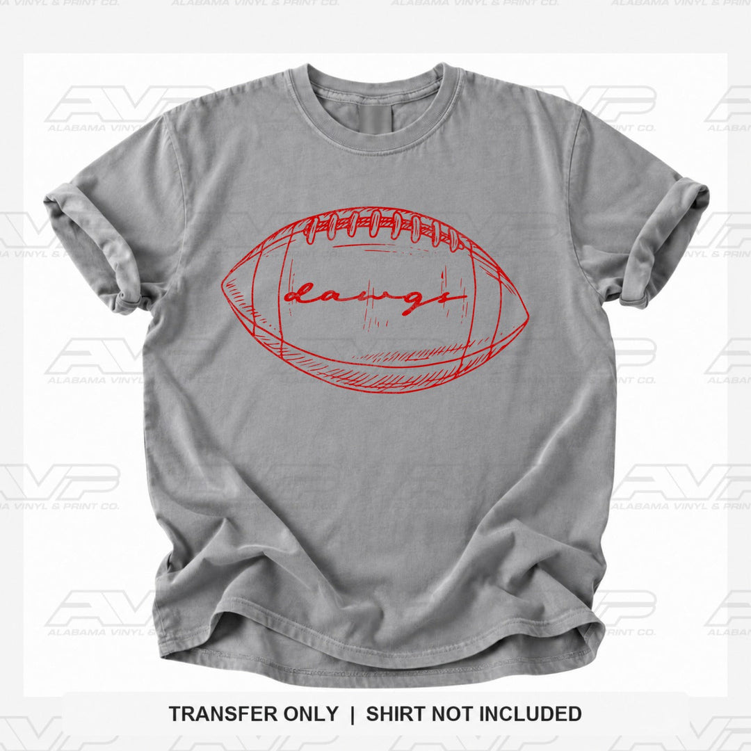 Georgia Gerogia Dawgs Preppy FB Outlines Alabama Vinyl