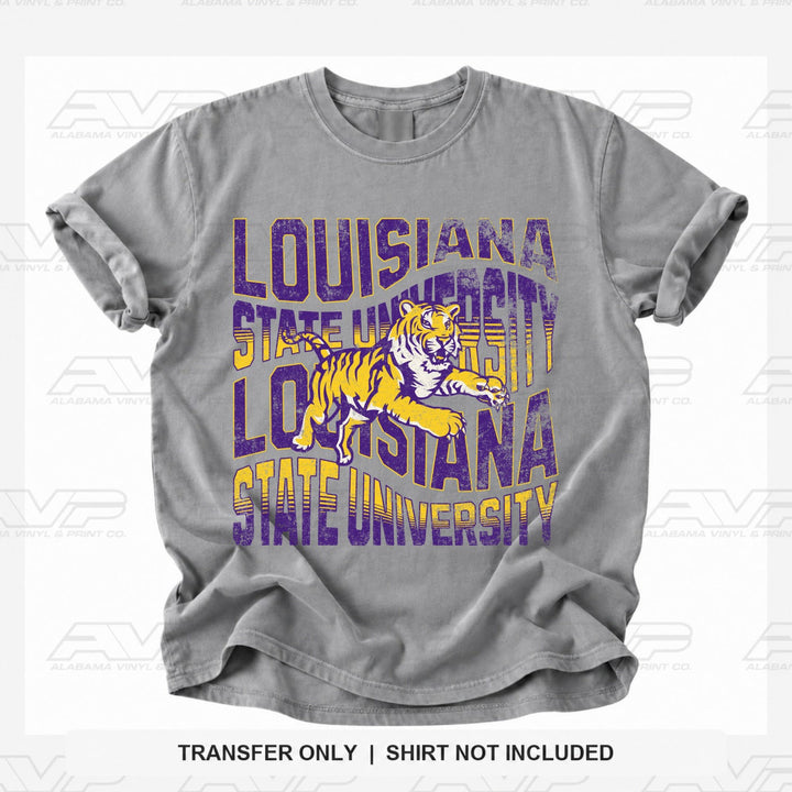 LSU Tigers Wavy Alabama Vinyl