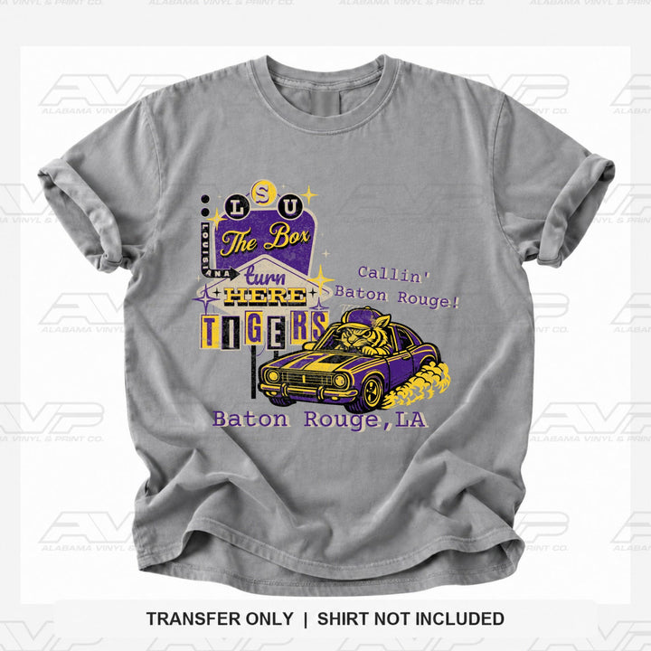 LSU-CallinBatonRougeTheBox - Tiger Car Alabama Vinyl
