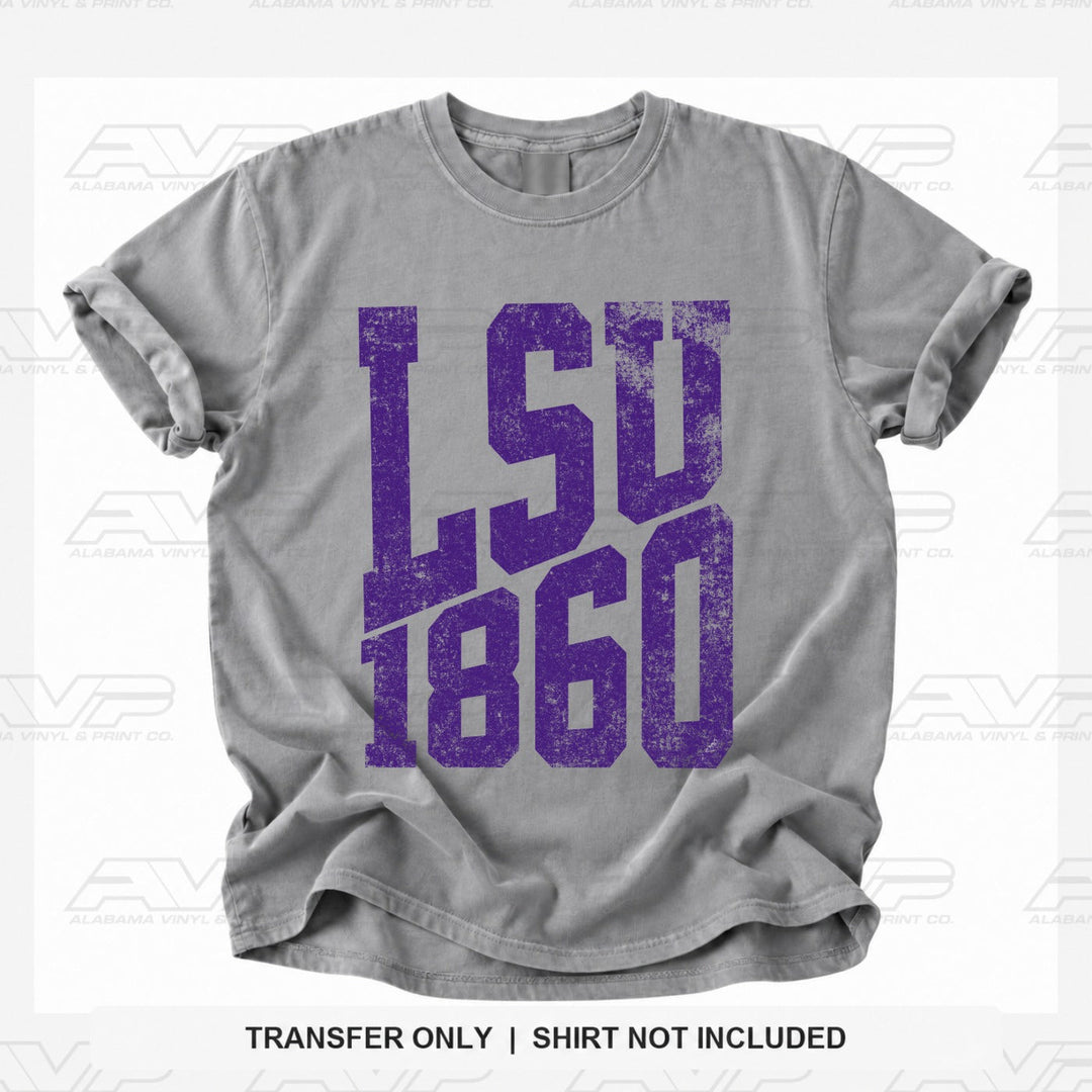 LSU 1870 EST. STACKED Alabama Vinyl