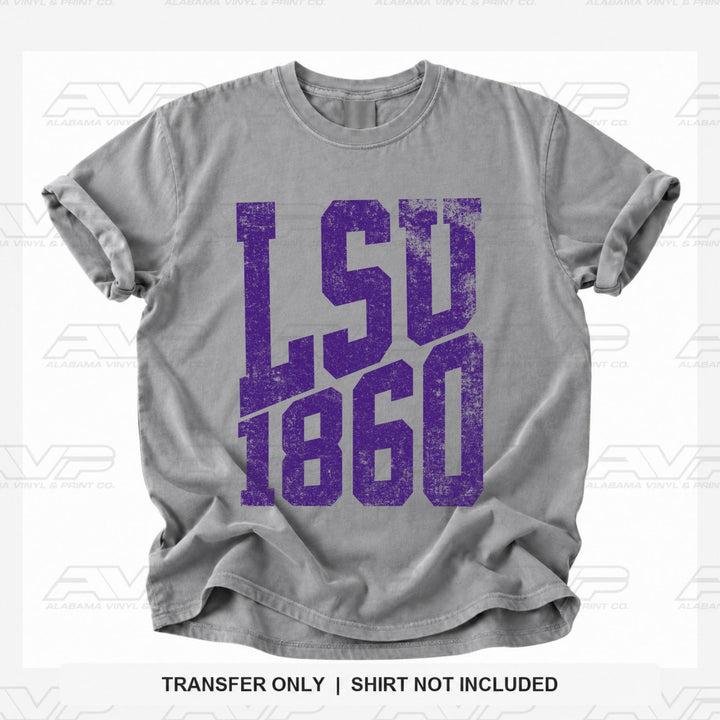 LSU 1870 EST. STACKED Alabama Vinyl