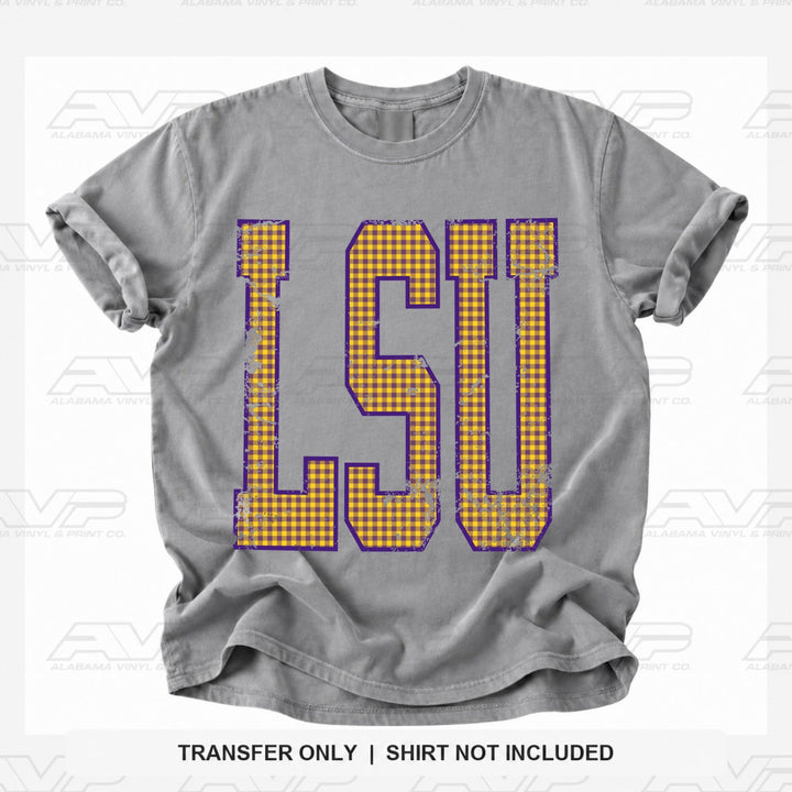 LSU Gingham U Alabama Vinyl