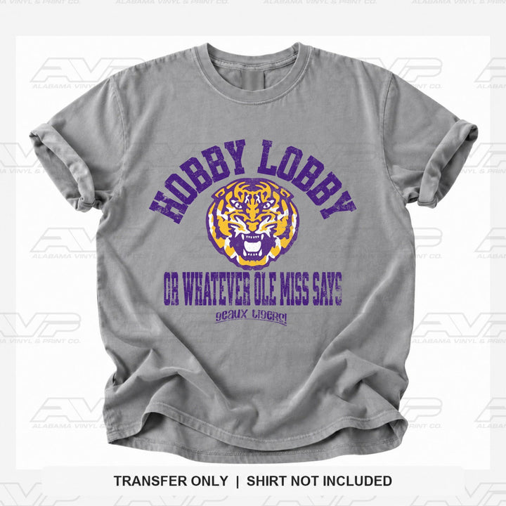 LSU - Hobby Lobby Rivalry Alabama Vinyl