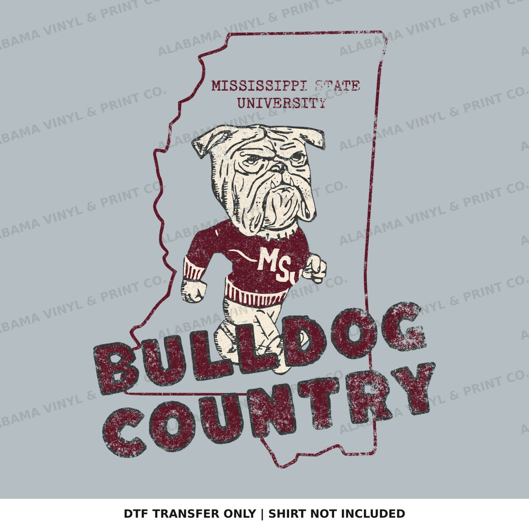 Mississippi State Bulldog Country Alabama Vinyl