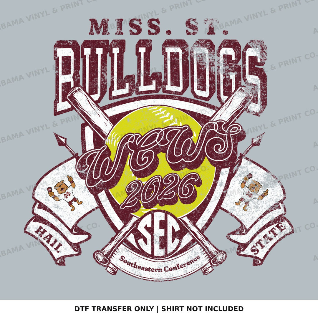 Mississippi State Miss State Bulldogs WCWS Alabama Vinyl