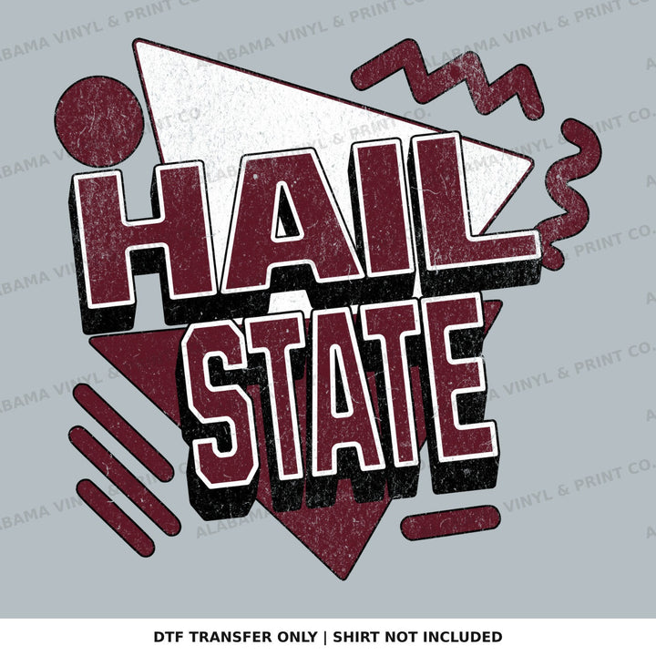 Mississippi State Hail State 80s Retro 80’s Retro Alabama Vinyl