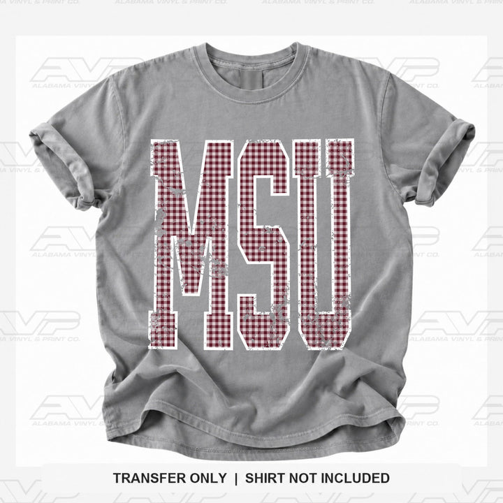 Mississippi State Gingham U Alabama Vinyl