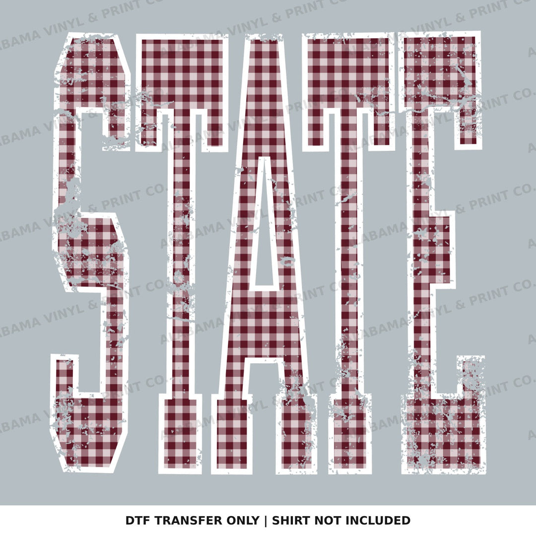 Mississippi State State Gingham U Alabama Vinyl